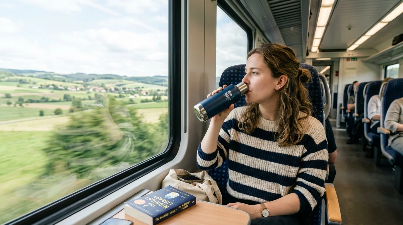 Pasajero_bebiendo_agua_en_tren