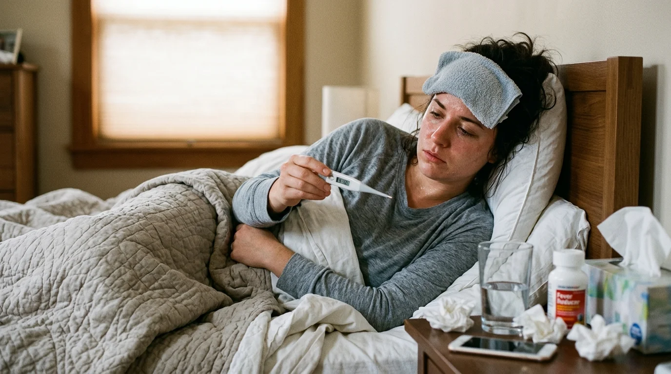 Persona con fiebre
