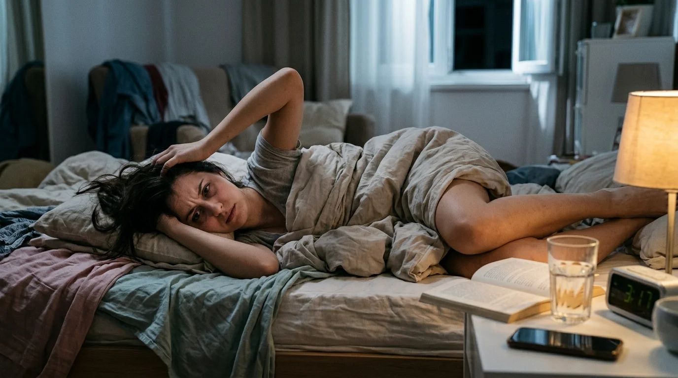 Persona durmiendo mal